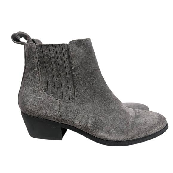 Blondo Waterproof Suede Ankle Booties - Women's 6.5M - Gray - Picture 7 of 14